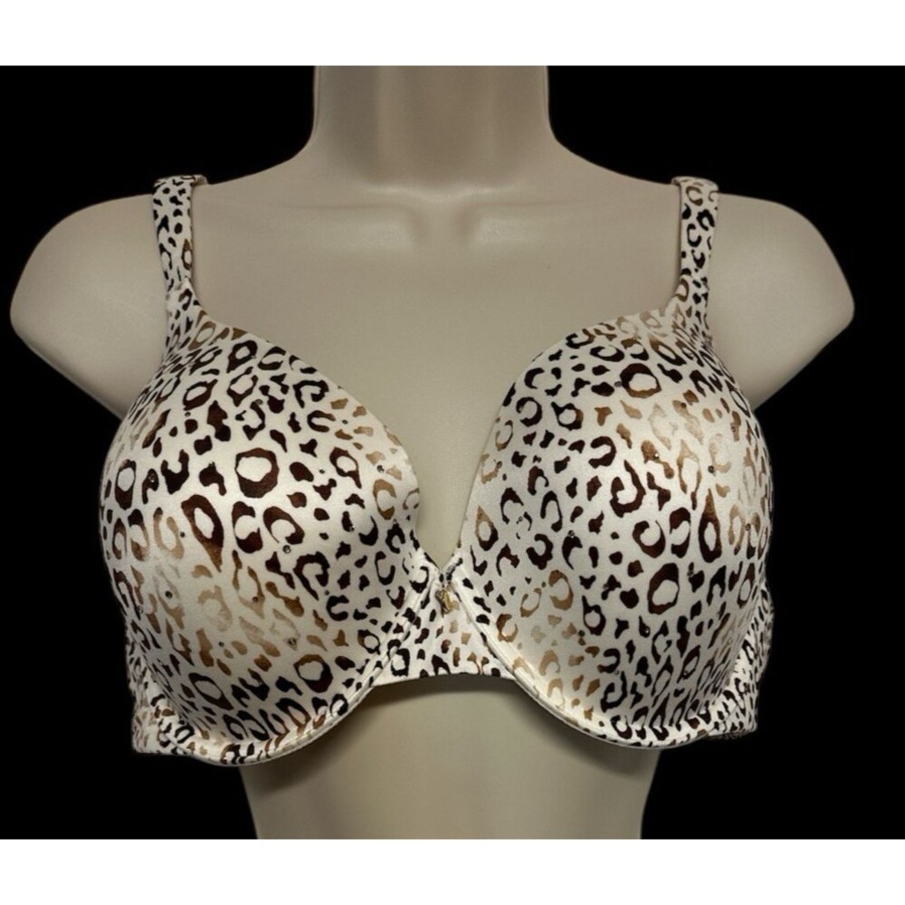 Victorias Secret Lined Perfect Coverage Bra 38D Animal Print
